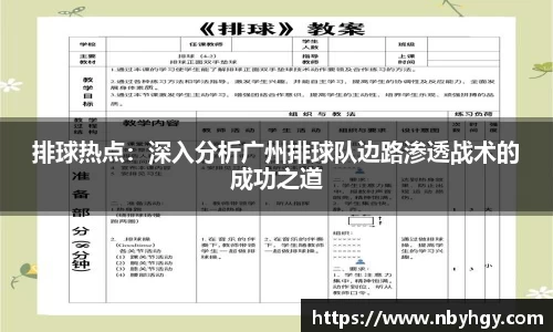 排球热点：深入分析广州排球队边路渗透战术的成功之道