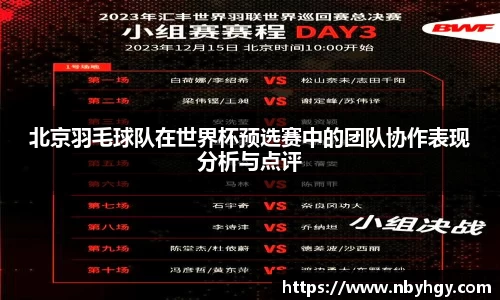 北京羽毛球队在世界杯预选赛中的团队协作表现分析与点评